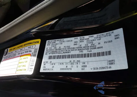 2020 Ford Ranger Xlt z USA, uszkodzony, nr VIN 1FTER1FH2LLA84081